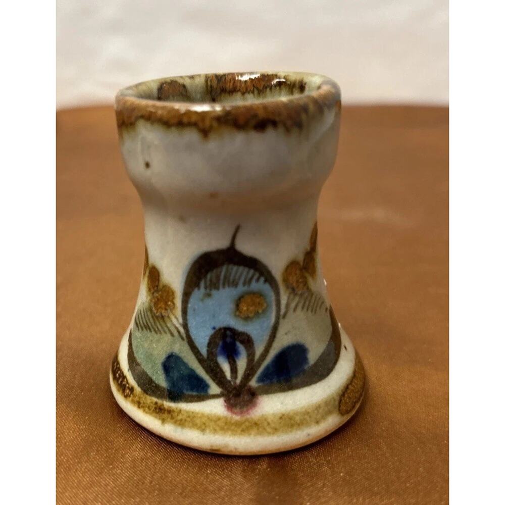 Ken Edward’s Studio Pottery Vase/Tooth Pick holder-signed By The Scorpion